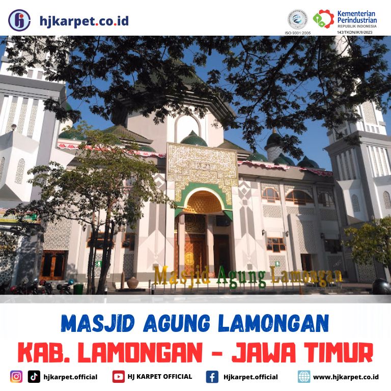 pemasangan karpet custom masjid agung lamongan