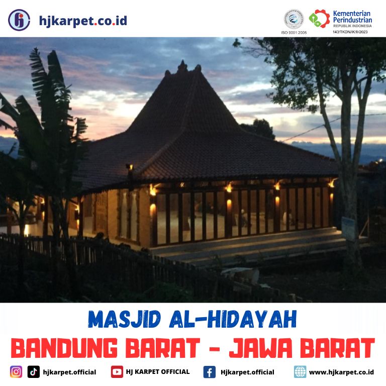 pemasangan karpet custom masjid al-hidayah bandung