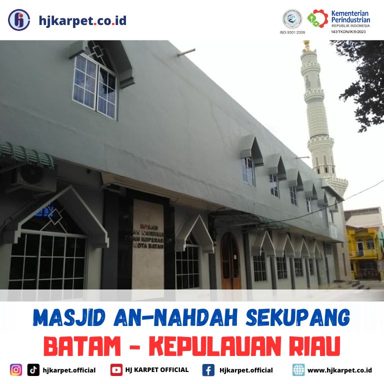 pemasangan karpet custom masjid an-nahdah sekupang