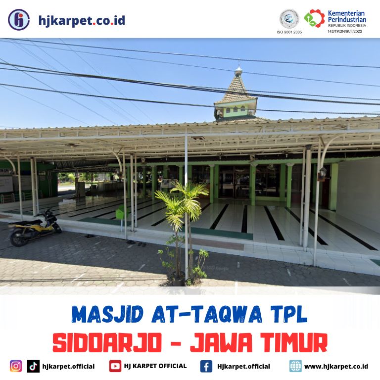 pemasangan karpet custom masjid at-taqwa