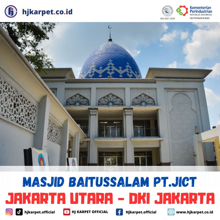 pemasangan karpet custom masjid baitussalam PT.JICT