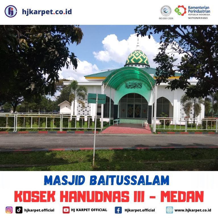 pemasangan karpet custom masjid baitussalam medan