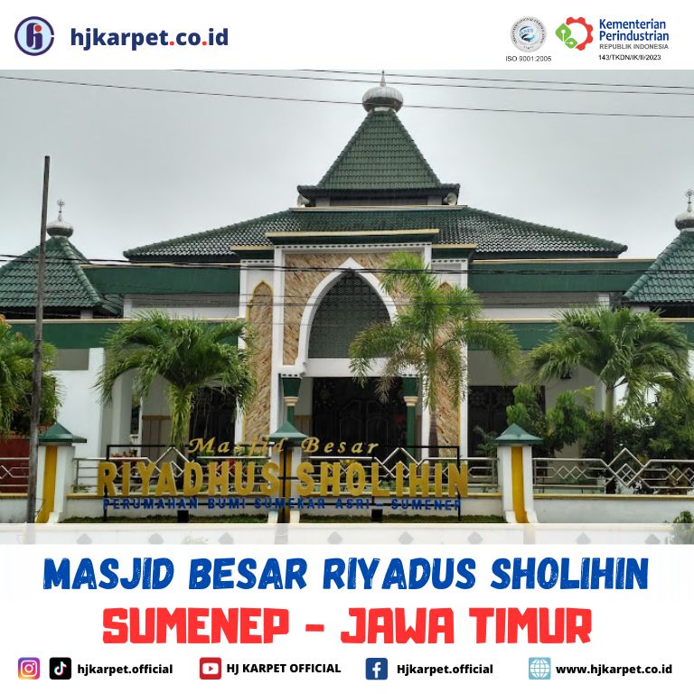 pemasangan karpet custom masjid besar riyadus sholihin