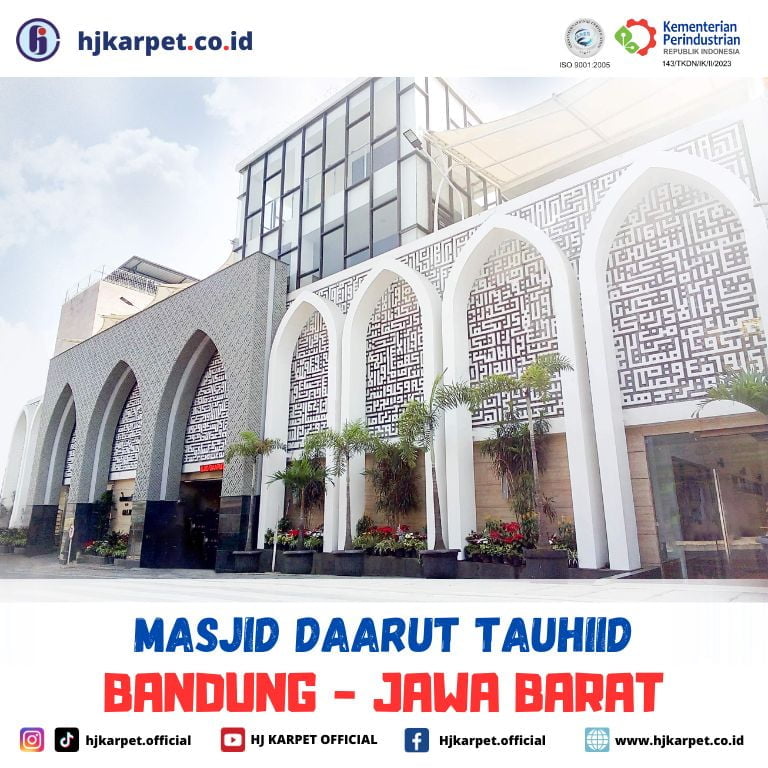 pemasangan karpet custom masjid daarut tauhid