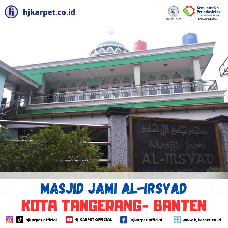 pemasangan karpet custom masjid jami al-irsyad