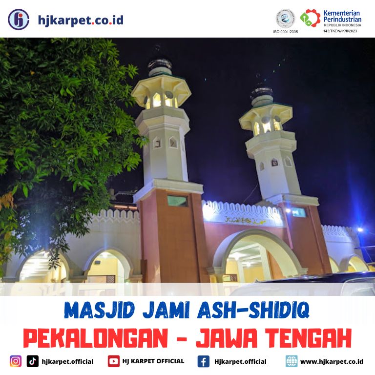 pemasangan karpet custom masjid jami ash-shidiq