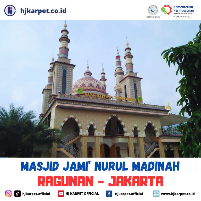 pemasangan karpet custom masjid jami' nurul madinah