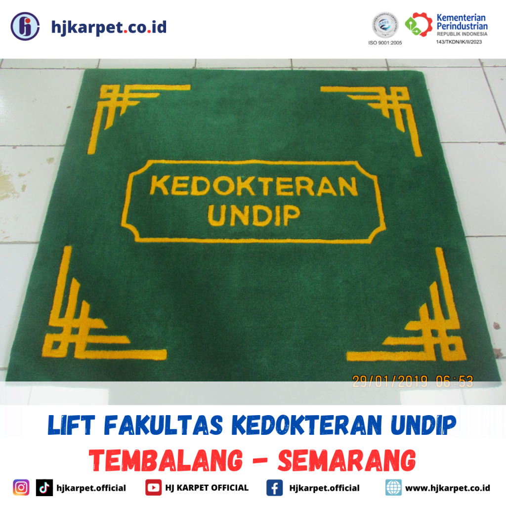 pemasangan karpet lift fakultas kedokteran undip