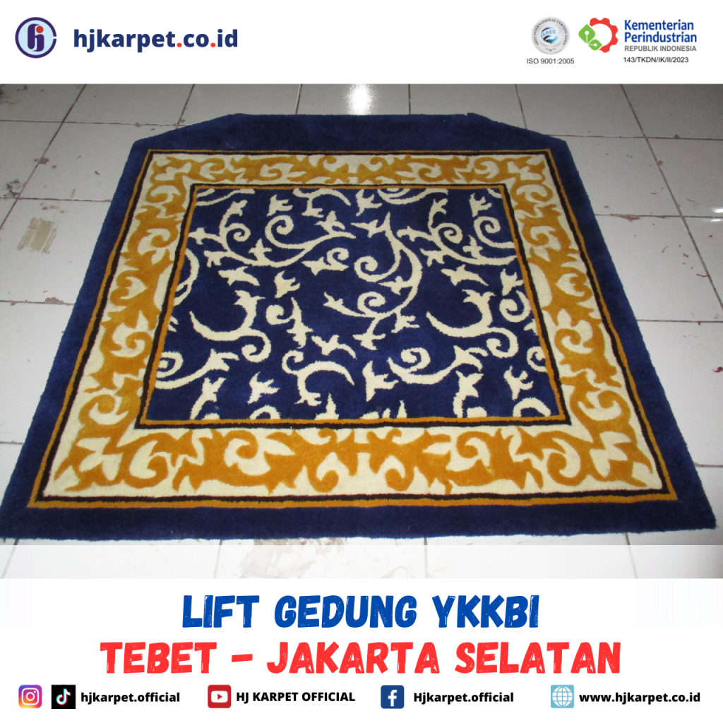 pemasangan karpet lift gedung ykkbi