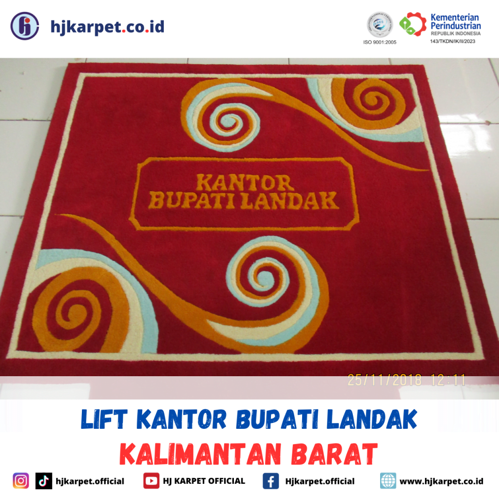pemasangan karpet lift kantor bupati landak