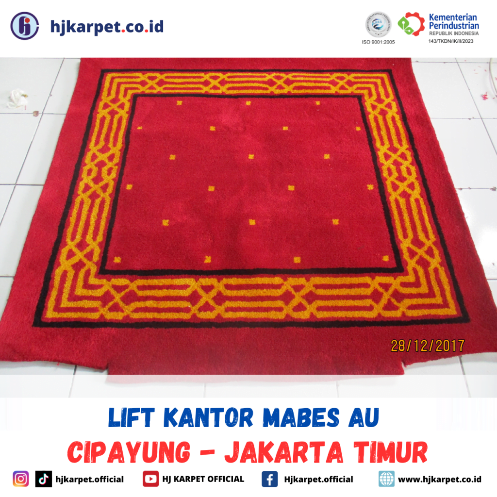 pemasangan karpet lift mabes au