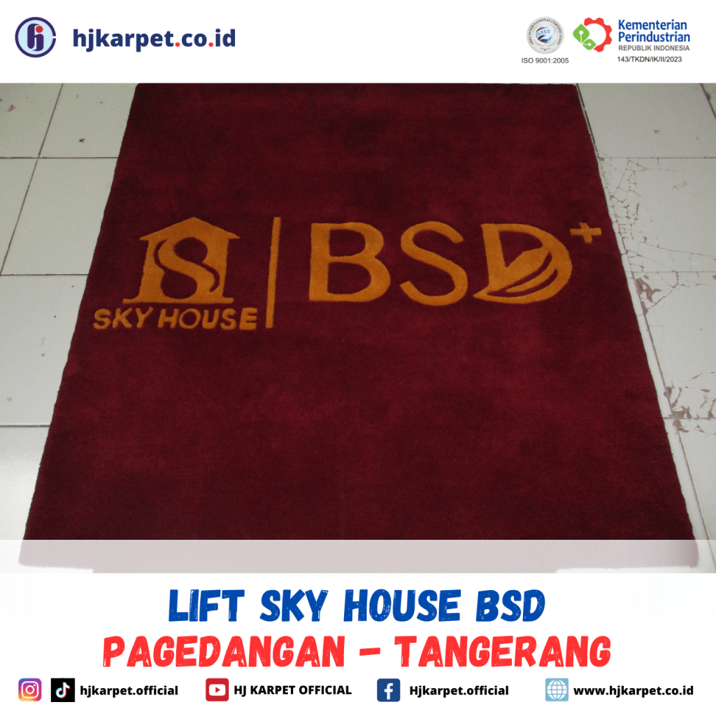 pemasangan karpet lift sky house bsd