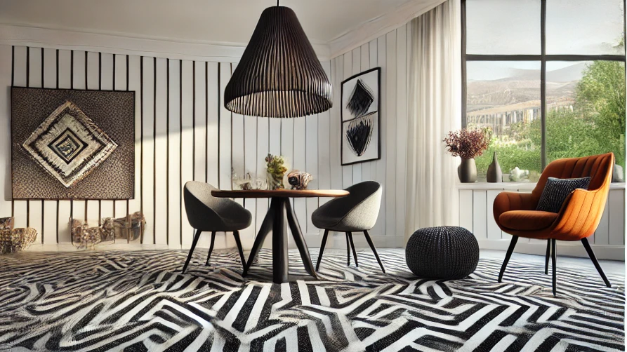 Karpet Rug Berpola Geometris